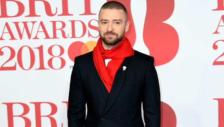 Justin Timberlake en la alfombra roja de los Brit Awards 2018