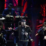 Justin Timberlake interpretando una de sus canciones en los Brit Awards 2018