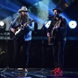 Justin Timberlake y Chris Stapleton cantando en los Brit Awards 2018