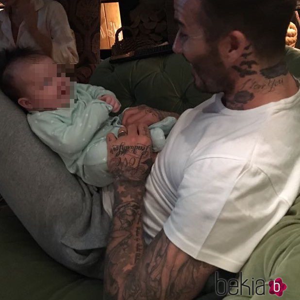 David Beckham, muy cariñoso con su sobrina Peggy
