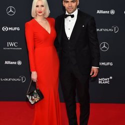 Radamel Falcao y Lorelei Taron en los Premios Laureus 2018