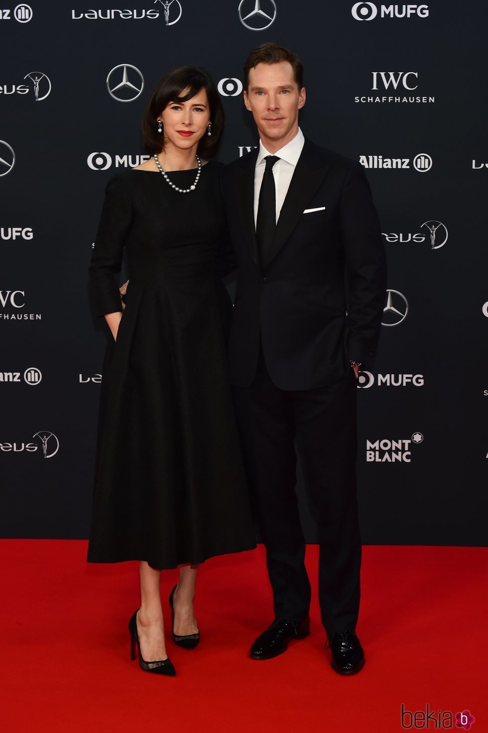 Benedict Cumberbatch y Sophie Hunter en los Premios Laureus 2018