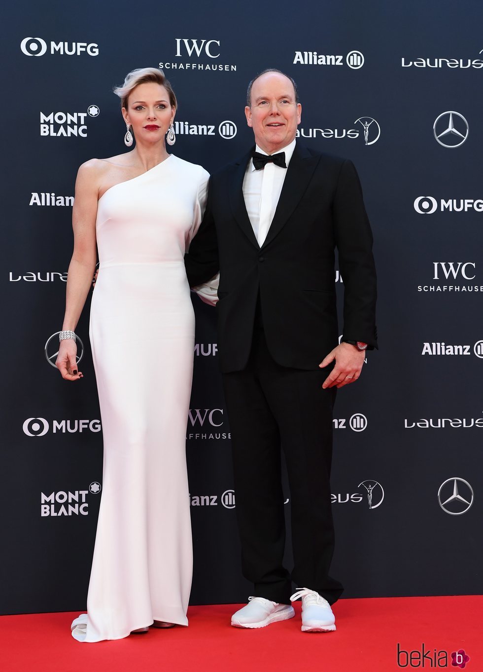 Alberto y Charlene de Mónaco en los Premios Laureus 2018