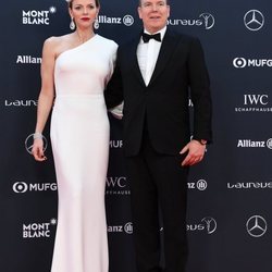 Alberto y Charlene de Mónaco en los Premios Laureus 2018