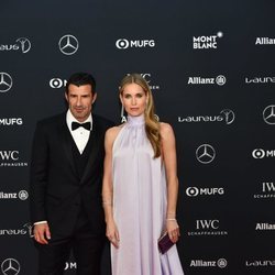 Luis Figo y Helen Svedin en los Premios Laureus 2018