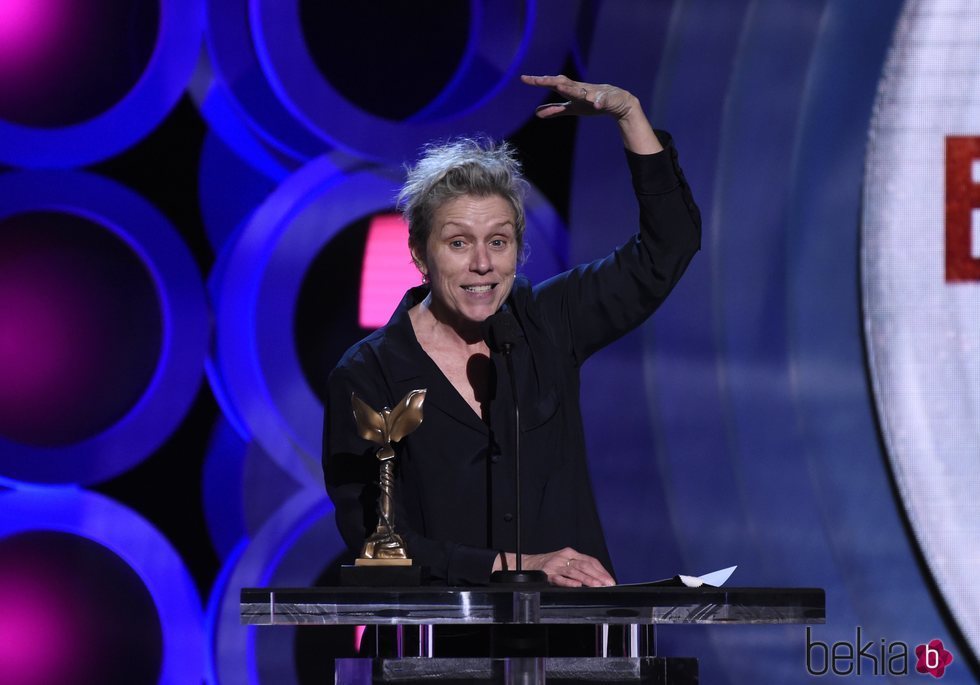 Frances McDormand en los Independent Spirit Awards 2018