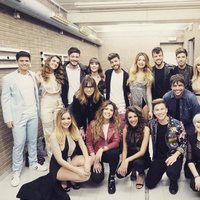 Los concursantes de 'OT 2017' en el backstage de su primer concierto en Barcelona