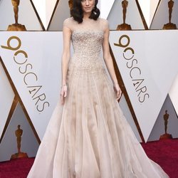 Allison Williams en la alfombra roja de los Premios Oscar 2018