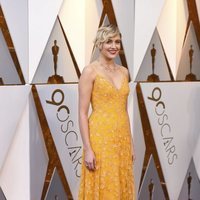 Greta Gerwig en la alfombra roja de los Premios Oscar 2018