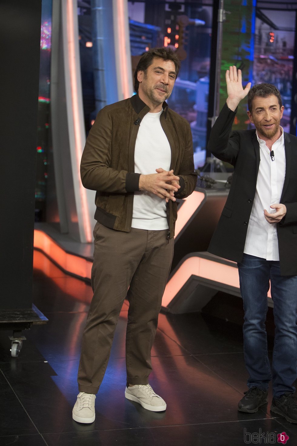 Javier Bardem con Pablo Motos en 'El Hormiguero'