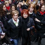 Chelo García Cortés, Rosa Villacastín y Ana Rosa Quintana en la huelga del 8 de marzo por el Día de las Mujeres