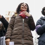 Isabel Gemio en la huelga del 8 de marzo por el Día de las Mujeres