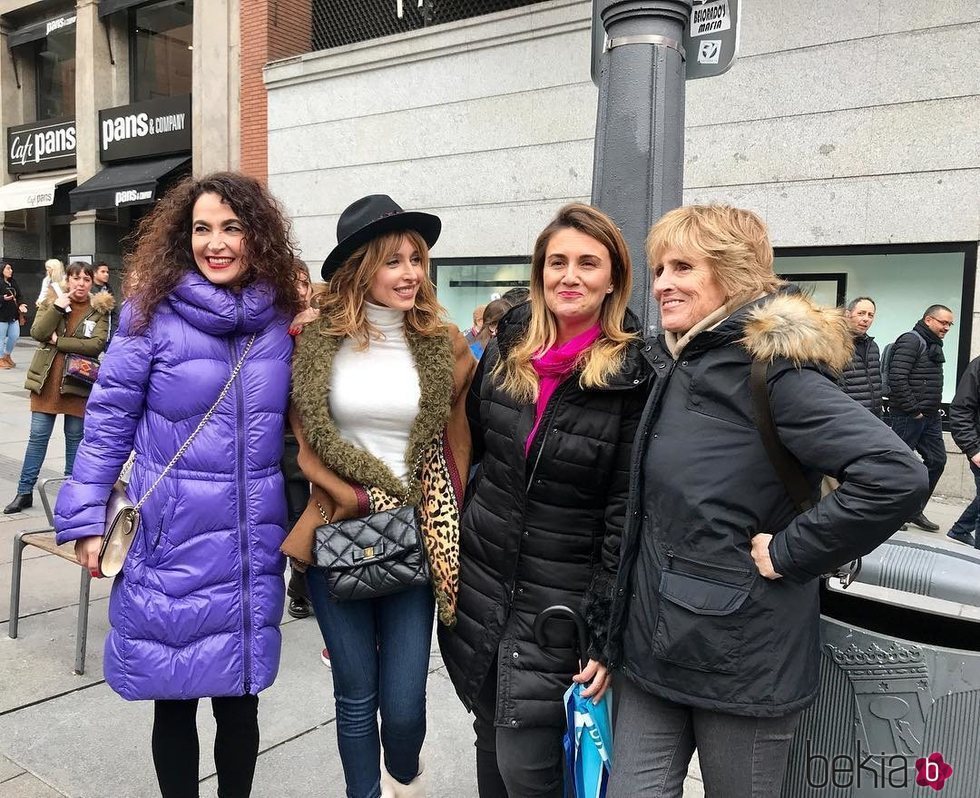 Cristina Rodríguez, Emma García, Carlota Corredera y Mercedes Milá en el Día de las Mujeres