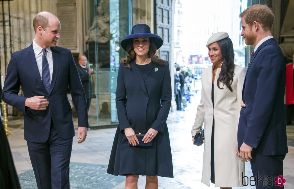 Los Duques de Cambridge, el Príncipe Harry y Meghan Markle en el Día de la Commonwealth 2018