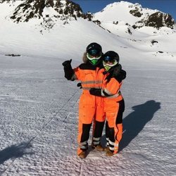 Cristiano Ronaldo y Georgina Rodríguez vestidos para disfrutar de la nieve