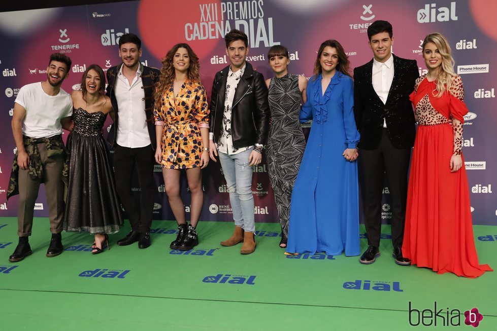 Los concursantes de 'OT 2017' en los Premios Cadena Dial 2018