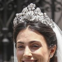 Alessandra de Osma con la tiara floral de los Hannover