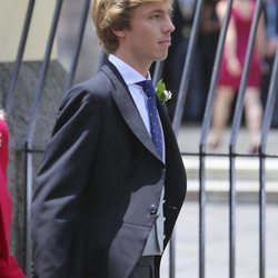 El Príncipe Christian de Hannover llegando a la iglesia antes de contraer matrimonio con Alessandra de Osma