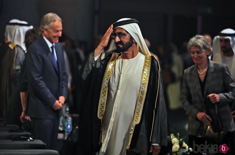 El Emir de Dubai en los Premios Global Teacher 2016