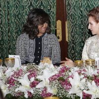 Lalla Salma de Marruecos, en una comida junto a Michelle Obama