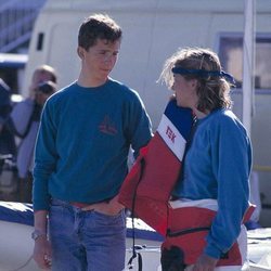 El Rey Felipe y la Infanta Cristina de jóvenes