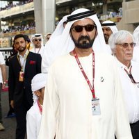 Sheikh Mohammad bin Rashid Al Maktoum en una carrera de Fórmula 1 en Abu Dhabi
