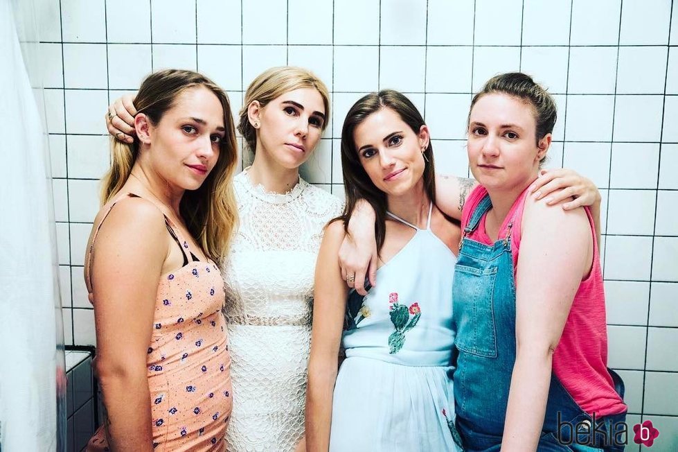 Las actrices de 'Girls' durante el rodaje del penúltimo capítulo de la serie
