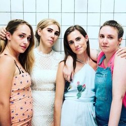 Las actrices de 'Girls' durante el rodaje del penúltimo capítulo de la serie