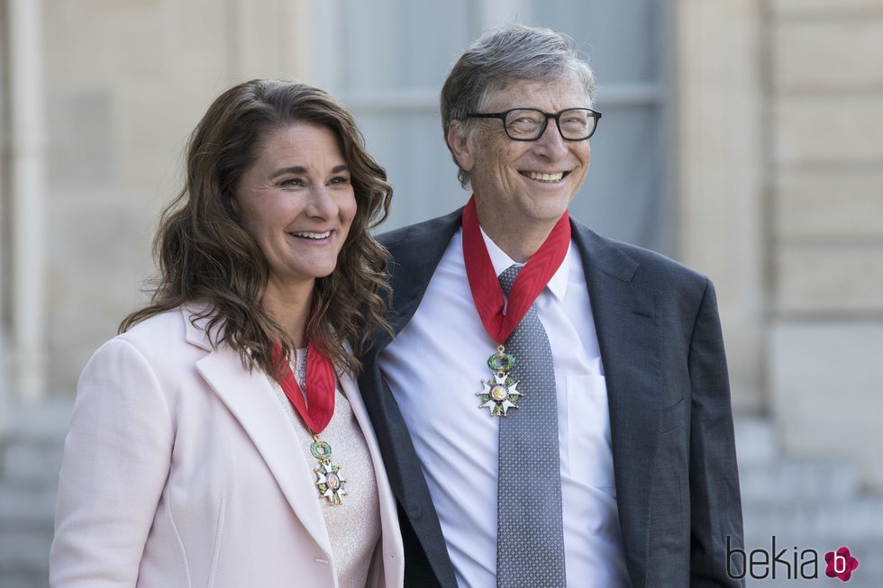 Bill Gates y su esposa Melinda Gates en París