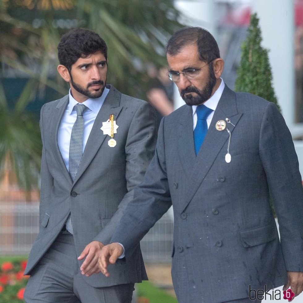 El Emir de Dubai y el Príncipe heredero en Epsom en 2017