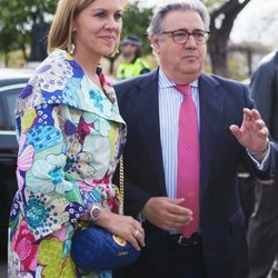 María Dolres de Cospedal y Juan Ignacio Zoido en la corrida del Domingo de Resurrección 2018 de Sevilla