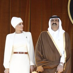 El Emir de Catar y su segunda esposa, Mozah bin Nasser Al-Missned
