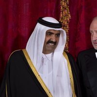 El Emir de Catar, Hamad bin Khalifa Al-Thani, con el Rey Juan Carlos