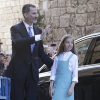 El Rey Felipe y la Infanta Sofía en la Misa de Pascua 2018