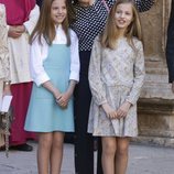 La Reina Letizia, la Princesa Leonor y la Infanta Sofía en la Misa de Pascua 2018