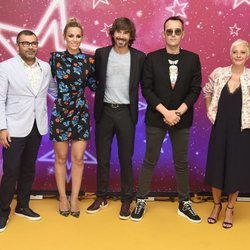 Eva Hache, Edurne, Jorge Javier Vázquez, Risto Mejide y Santi Millán en la presentación de 'Got Talent'