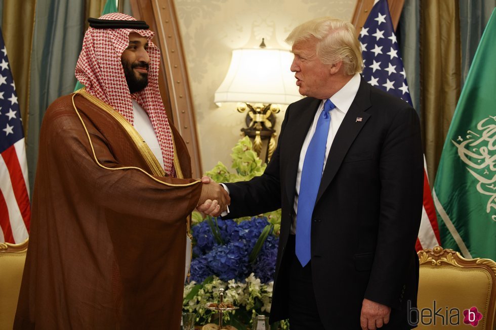 El Príncipe Mohamed bin Salman de Arabia Saudí con Donald Trump