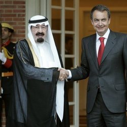 El Rey Abdalá de Arabia Saudí junto al Presidente del Gobierno José Luis Rodríguez Zapatero
