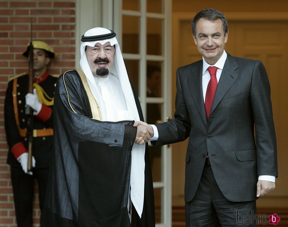 El Rey Abdalá de Arabia Saudí junto al Presidente del Gobierno José Luis Rodríguez Zapatero