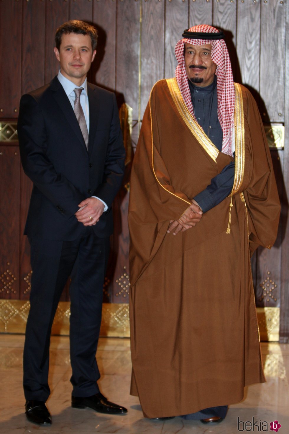 El Príncipe Salmán bin Abdelaziz Al Saud junto al Príncipe Federico de Dinamarca en 2010