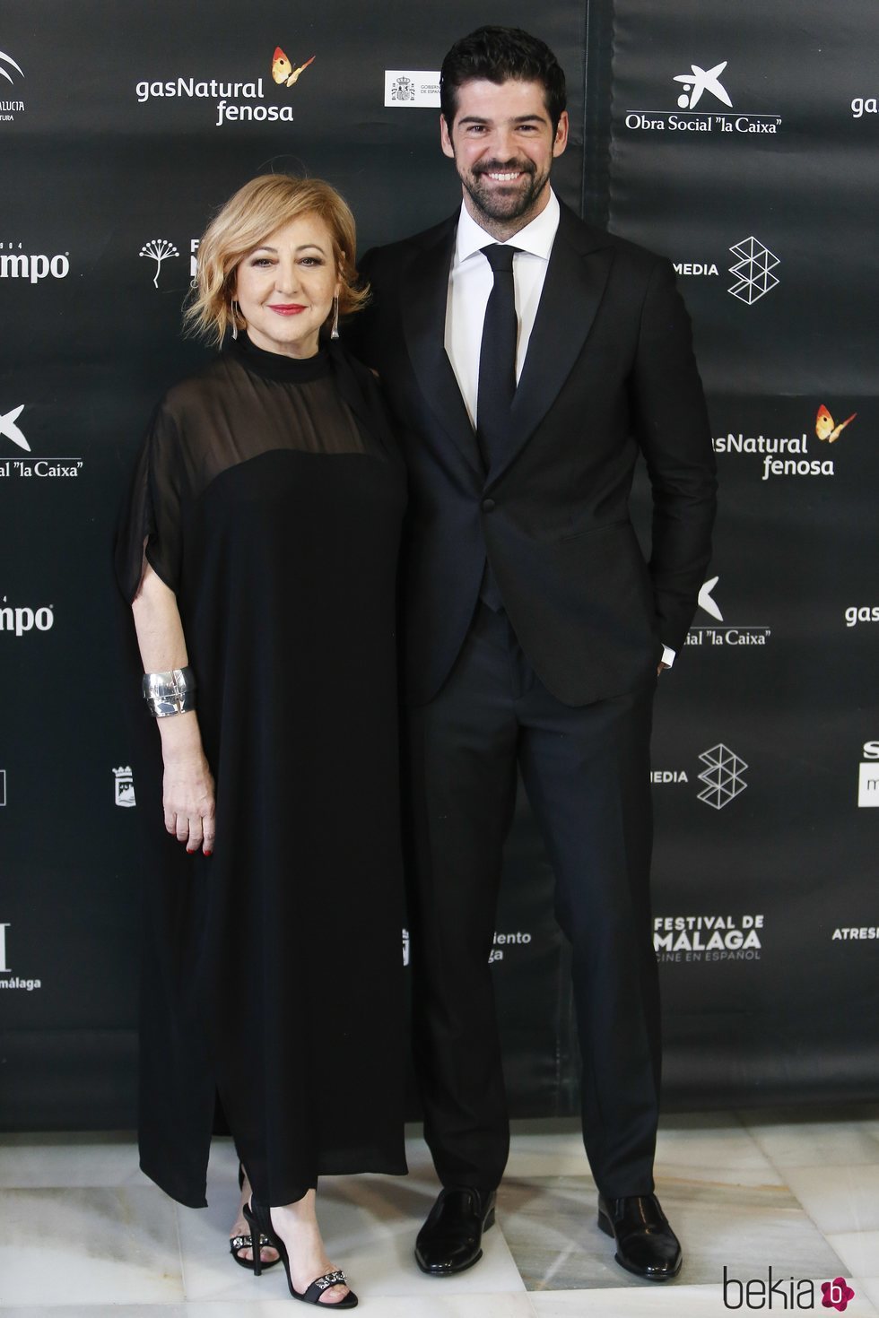 Carmen Machi y Miguel Ángel Muñoz en la ceremonia de inauguración del Festival de Cine de Málaga 2018
