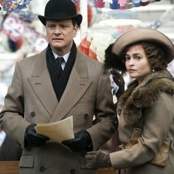 Colin Firth y Helena Bonham Carter en la película 'El discurso del Rey'
