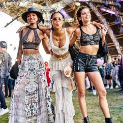 Jasmine Tookes, Lais Ribeiro y Sara Sampaio durante el Coachella 2018