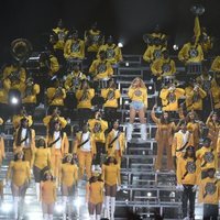 Beyoncé en su actuación en el Coachella 2018