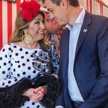 Pedro Sanchez y Susana Díaz coinciden durante la Feria de Abril 2018