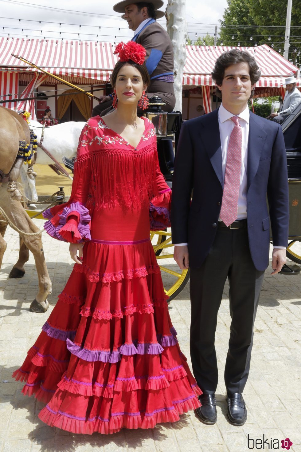 Fernando Fitz-James Stuart y Sofía Palazuelo en la Feria de Abril 2017