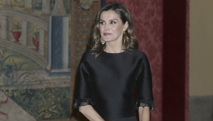La Reina Letizia en la cena organizada por el presidente de Portugal a los Reyes de España