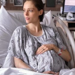 La modelo Coco Rocha momentos antes de dar a luz a su segundo hijo