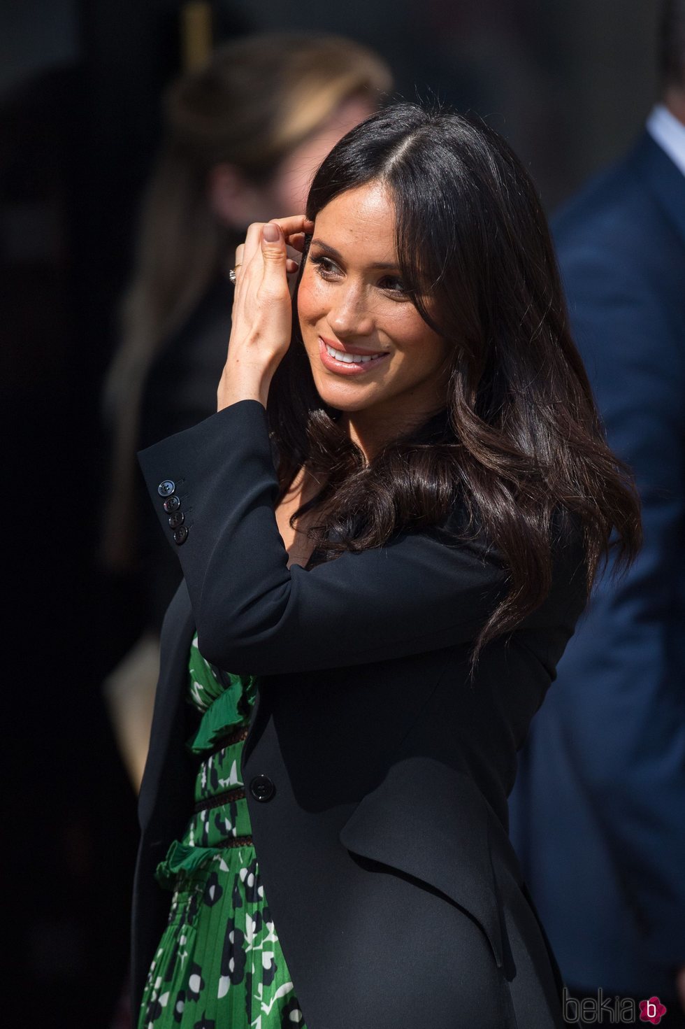 Meghan Markle saliendo del Alto Comisionado de Australia en Londres