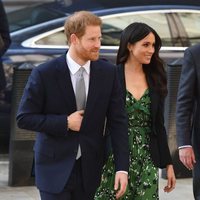 El Príncipe Harry y Meghan Markle llegando al Alto Comisionado de Australia en Londres